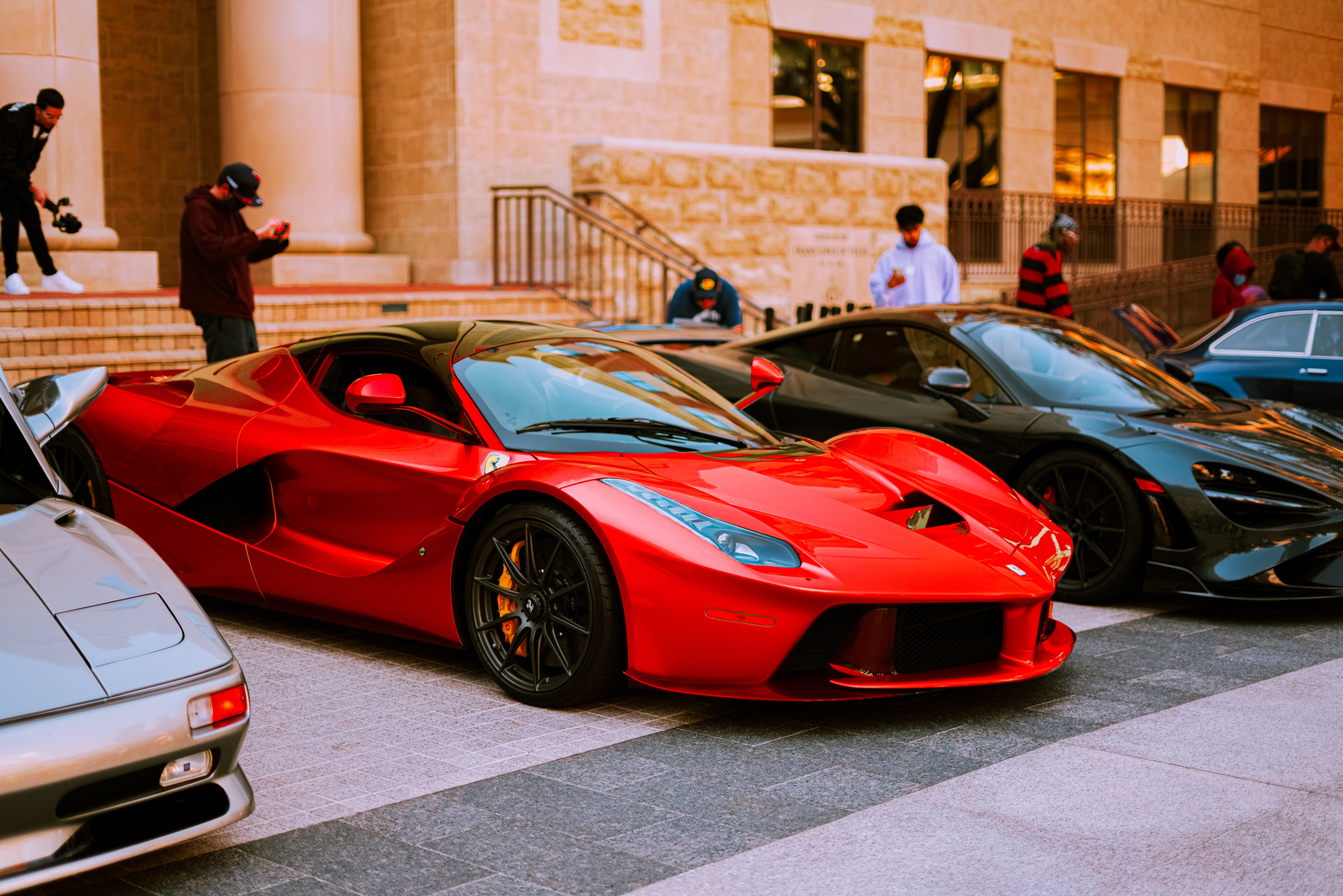 Luxury Cars Parked on the Road
